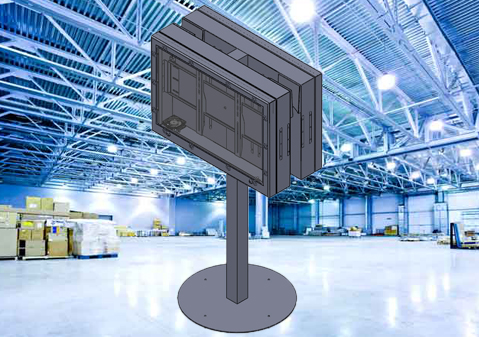 Outdoor Tv Totem Ayak Aparatı