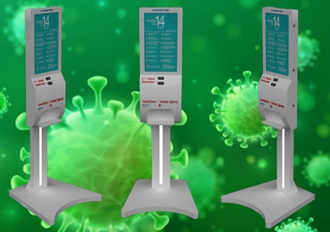 Ateş Ölçer Dezenfektan Kiosk Model 2