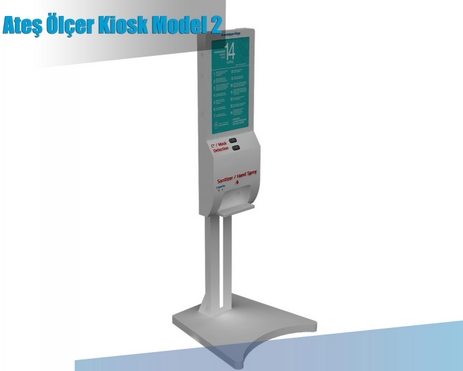 Ateş Ölçer Dezenfektan Kiosk Model 2.1